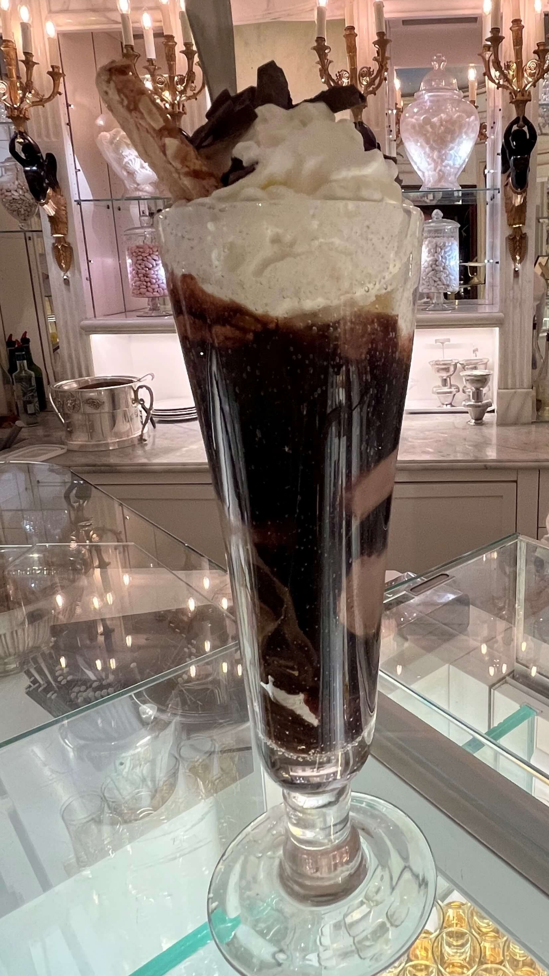 <p>The spectacular chocolat liégeois sundae made by the Grands Buffets ice-cream maker</p>
