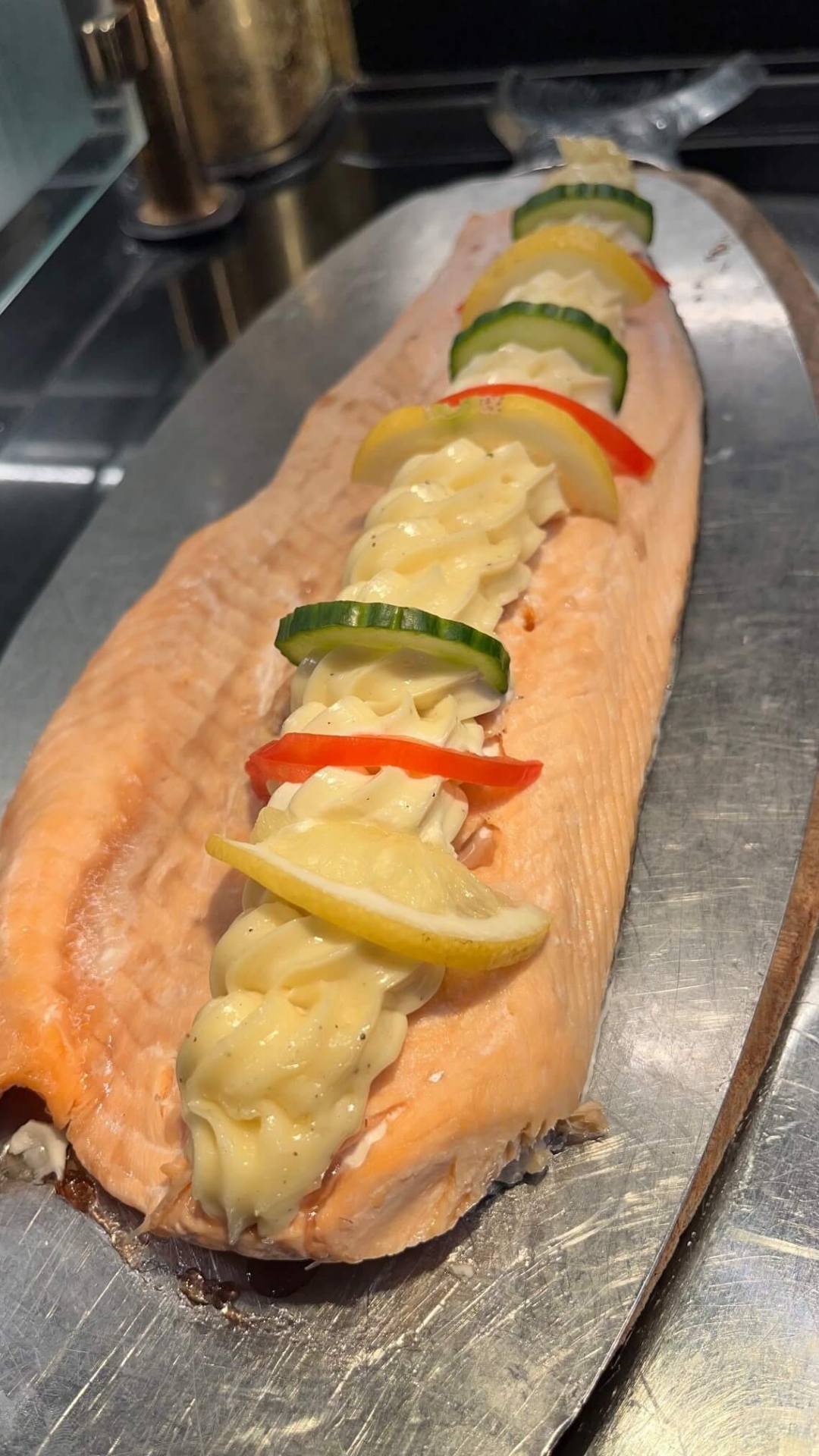 <p>Jellied salmon fillet and mayonnaise<br />
A. Escoffier Culinary Guide, 1907 edition<br />
Recipe page 430</p>
