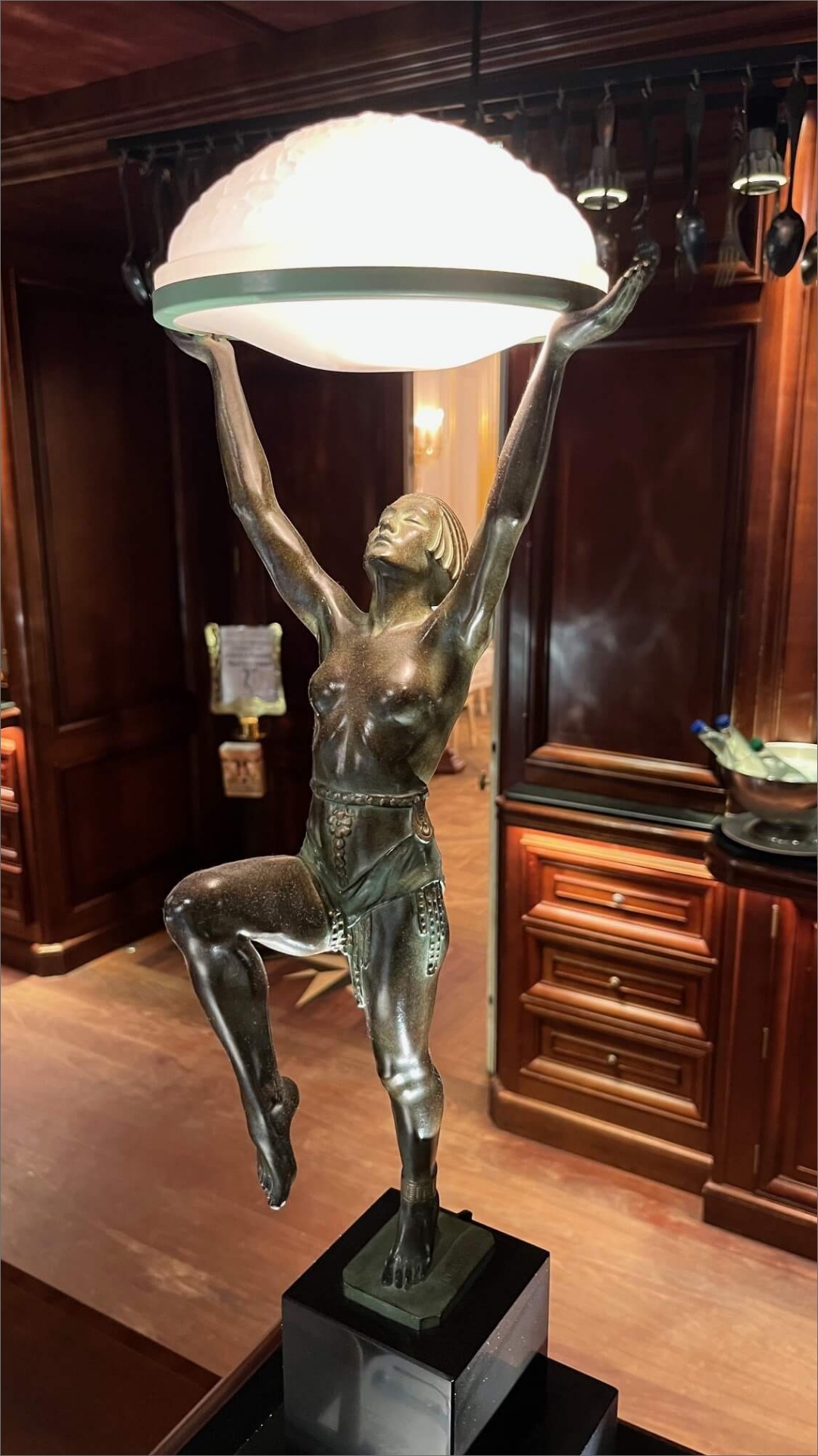 <p>Max le Verrier, “Danseuse à la Coupe” lamp, circa 1925</p>
