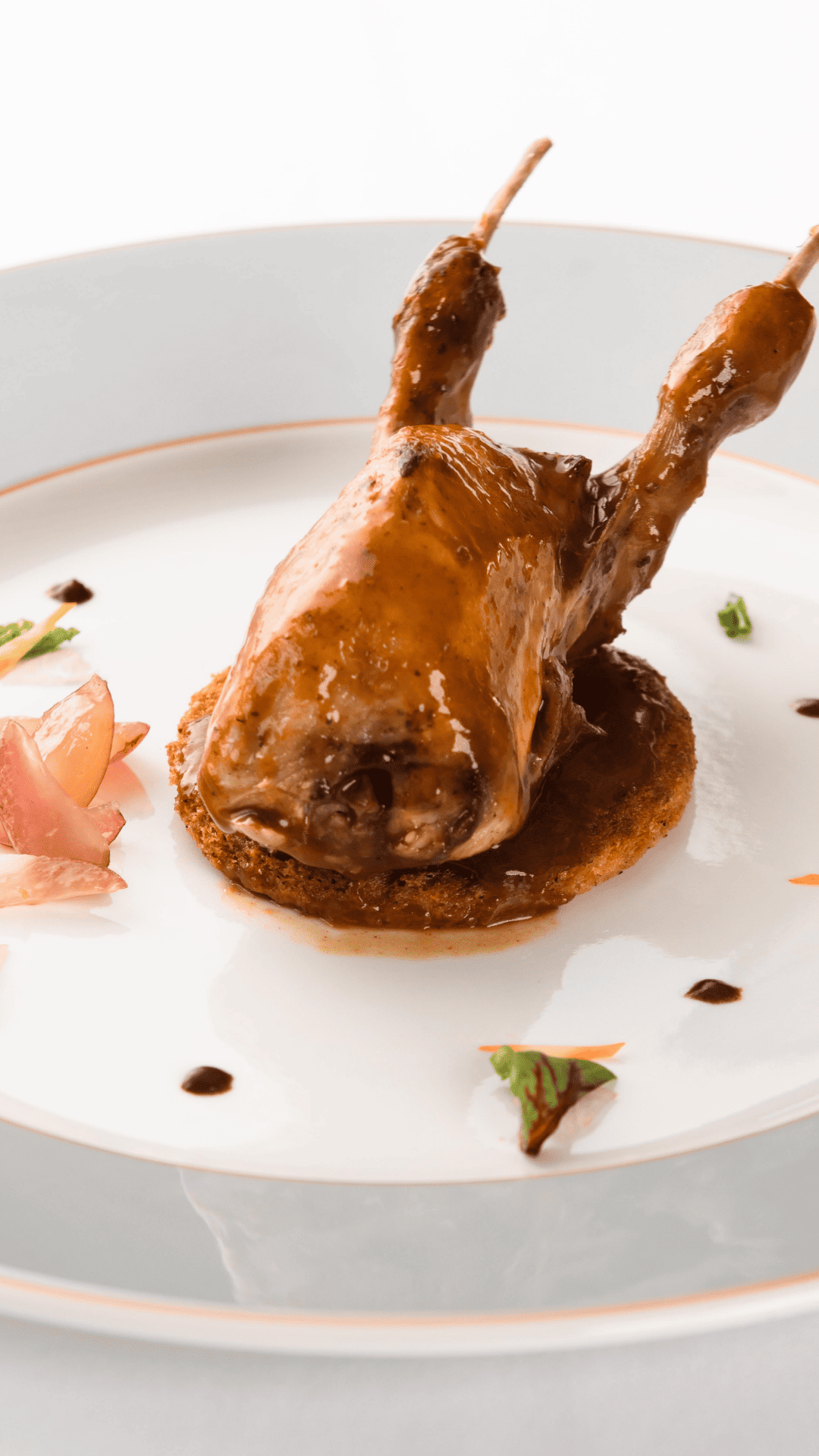 <p>The quail stuffed with foie gras</p>
